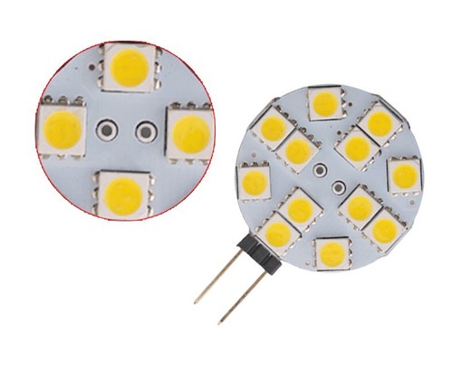 10pcs G4 Caravan Boat Bulb 5050 6/9/12/24SMD Disc LED Bulbs 12V DC Warm White - Picture 15 of 16