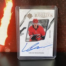 2017-18 UD Ultimate Rookies LUCAS WALLMARK Auto Hurricanes #68 Limited 062/399