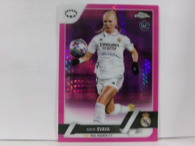 2022 Topps Chrome UEFA Women's Champions League /199 Sofie Svava #19 Rookie PINK