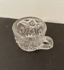 Vintage glass tiny mug salt cellar