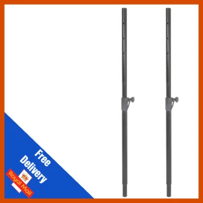 2 x QTX Sound Lightweight Telescopic 35mmØ Extendable Mounting Speaker Pole
