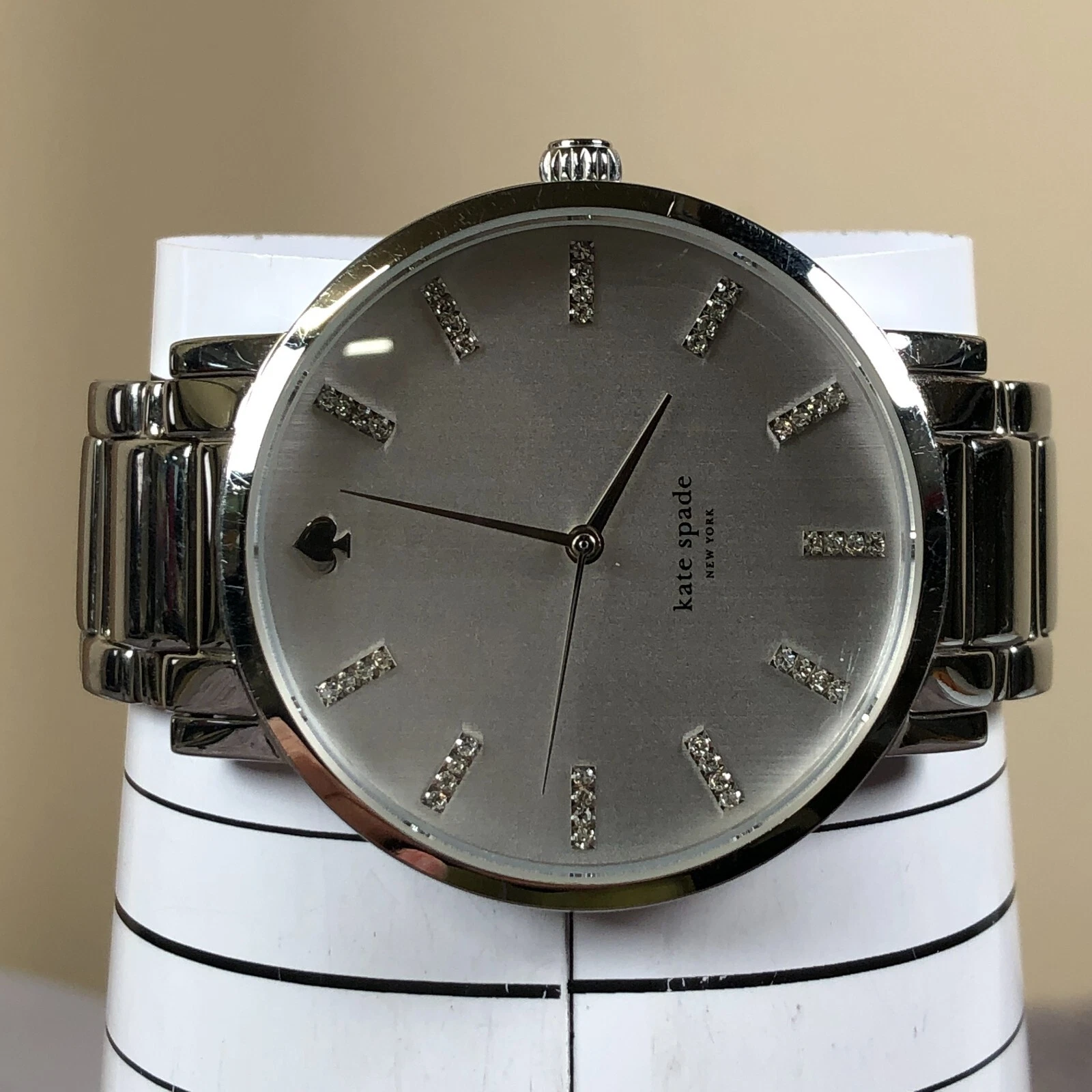 Orologio Kate Spade New York Gramercy Donna 0095 Vestito Tono Argento Quarzo 5 3 4"