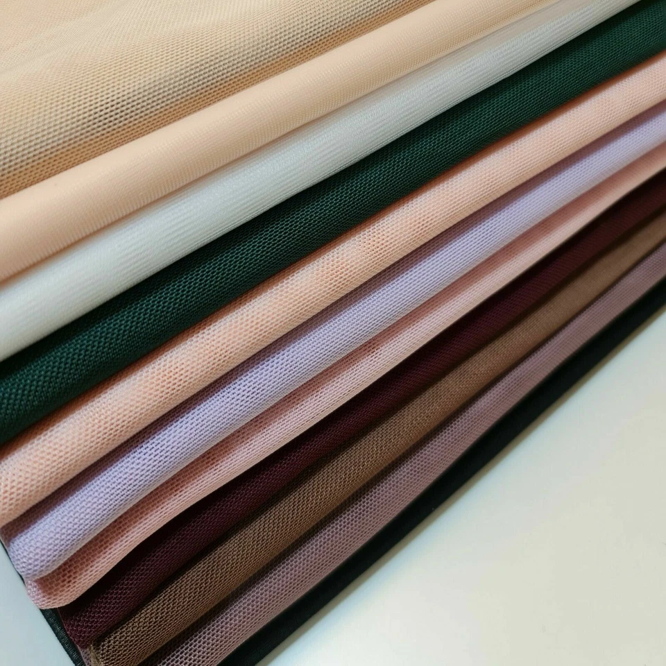 Power Mesh Net Fabric 4 Way Stretch Sheer Dress Craft Wedding Arch Material 58" - Image 3 of 4