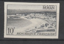 timbre France essai de couleur  Royan   1954 num 978  **