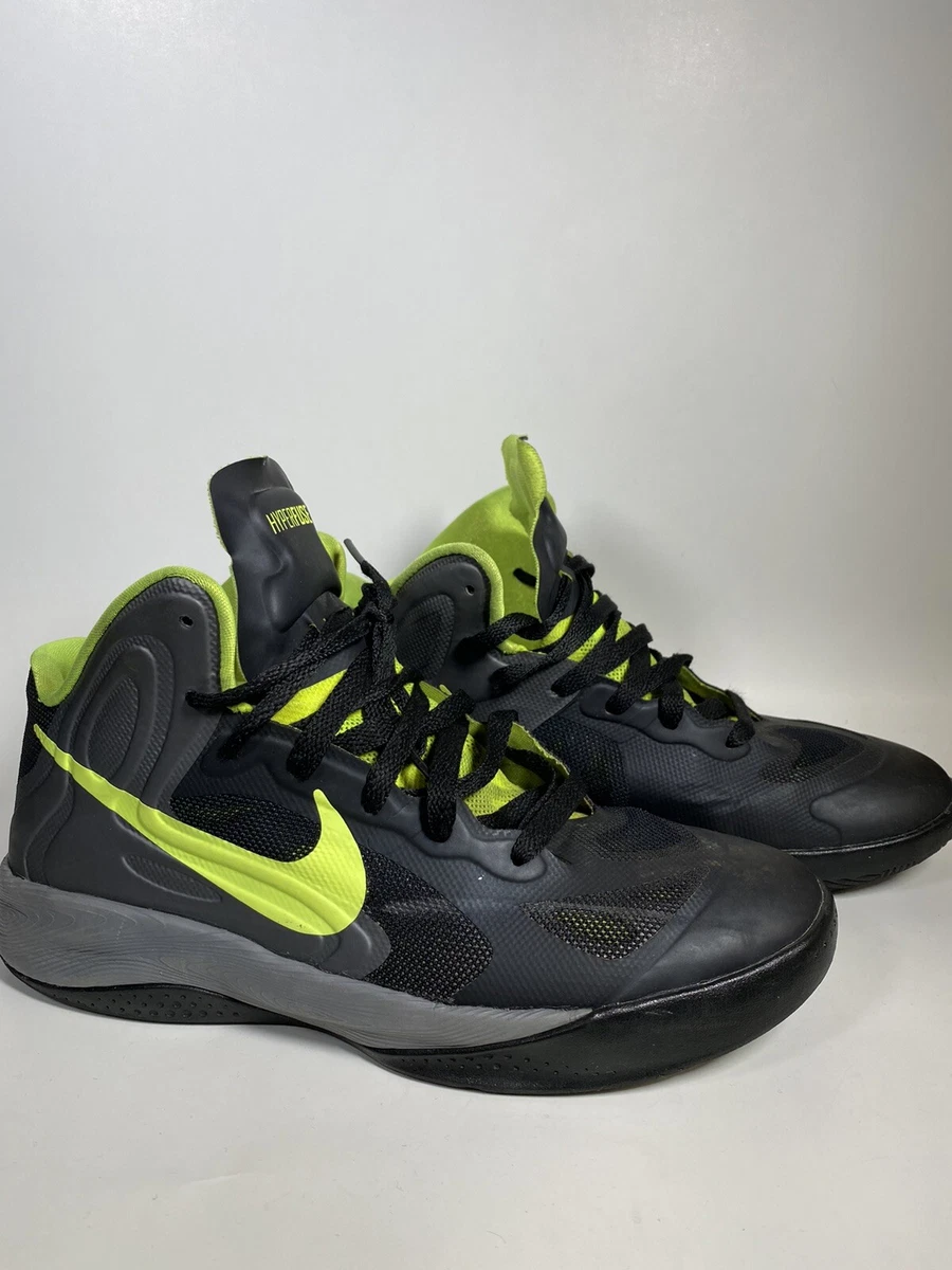 Práctico Santuario Confuso Nike Hyperfuse Size 7-Y Black &amp; Green Athletic Shoes 525032-002 Needs  Innersoles | eBay