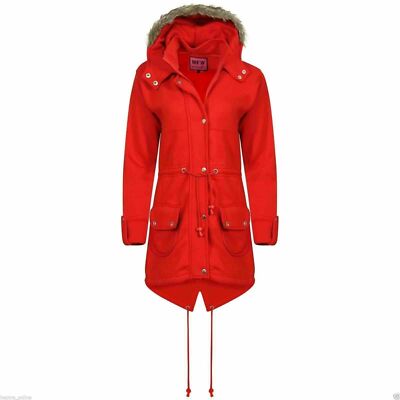 KINDER MÄDCHEN JACKE KAPUZE FLEECE KUNSTFELL TRENCH PARKA MANTEL WARM DICK WINTER TOP