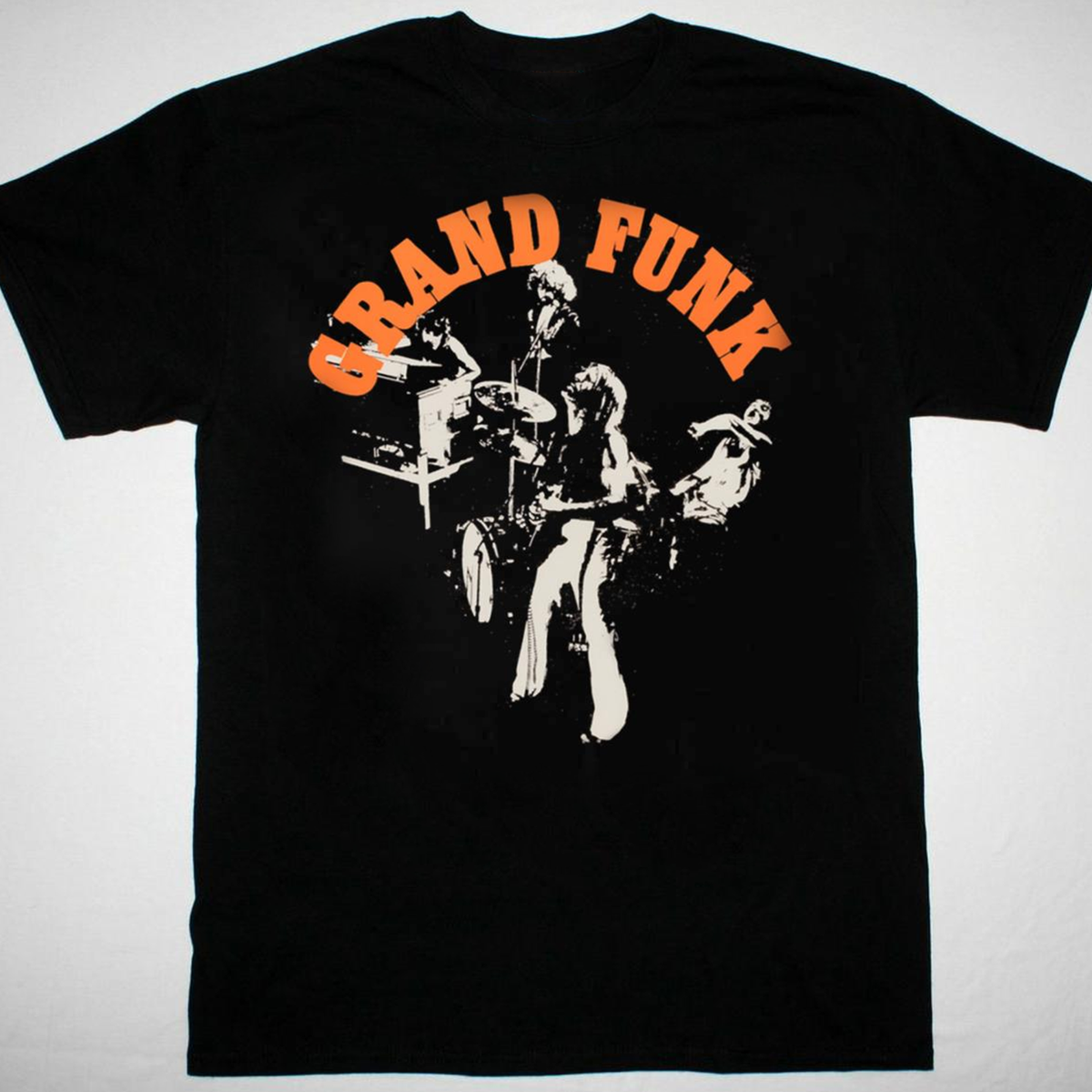 Grand Funk Railroad Men T-shirt Black Short Sleeve all sizes