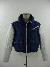 Men's M Vtg 1970's Aspen Gray Blue Ski Jacket Insulated Full-Zip Puffer Quilted