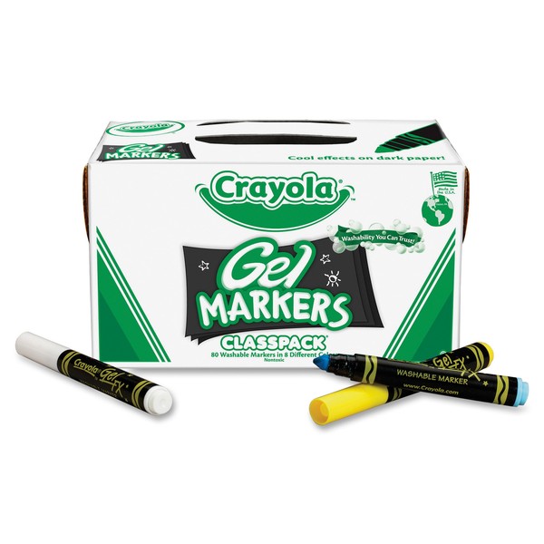 Crayola 80 Count GEL FX Markers Classpack 8 Colors For Sale Online EBay
