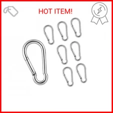 Benvo 8 Pcs Carabiner Clips Spring-Snap Hook M4 1.57 Inch Mini Spring Buckle Qui