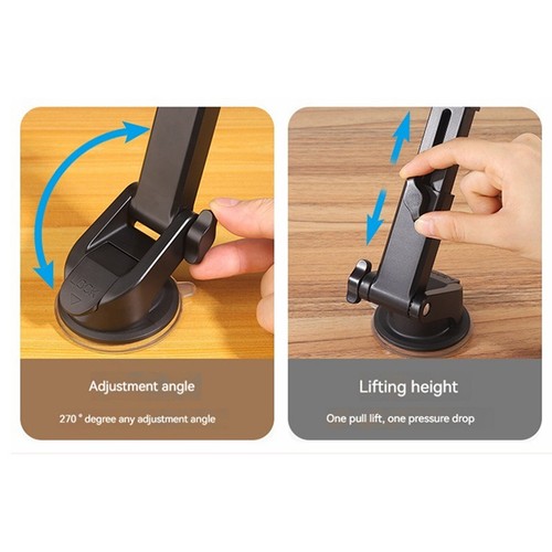 Suction Cup Telescopic Swivel Adjustable Car Carrying Cell Phone Live Stands 1PC - 第 7/27 張圖片