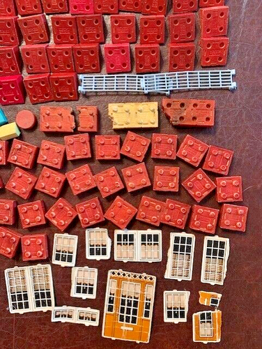 1930's American Bricks Halsam toy Co 268+ Pieces! - Picture 8 of 11