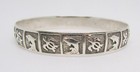 925 STERLING SILVER HAWAIIAN DOLPHIN & SEA TURTLE BANGLE BRACELET 8.5" ~ 31.3G