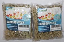 400 Count 4.7" Bamboo Knot Picks Skewers Fruit Cocktail Party Food Sticks