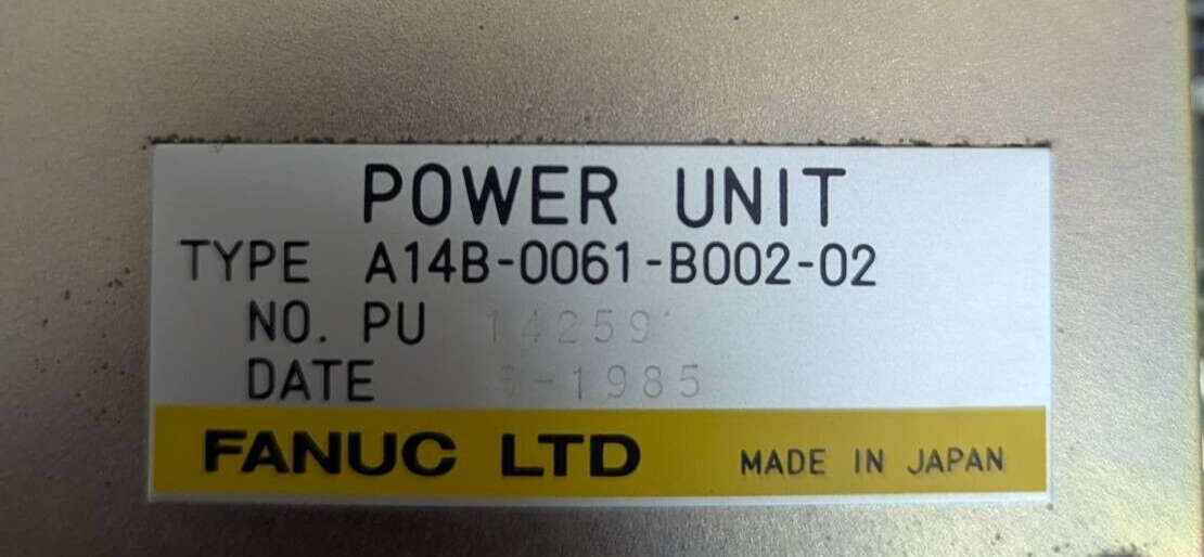 Unidad De Potencia (Módulo De Fuente) Fanuc A14B-0061-B002-02 - Reacondicionada Con 6 Meses De Garantía