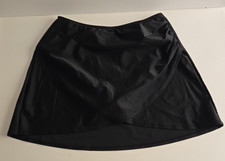 NEW Kona Sol Size S Black Skirted Bathing Suit Bottoms Gathered at Side NWOT