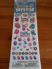 35 NEW Easter Egg Decorating Temporary Tattoos Body Arm Tattoo Stickers     