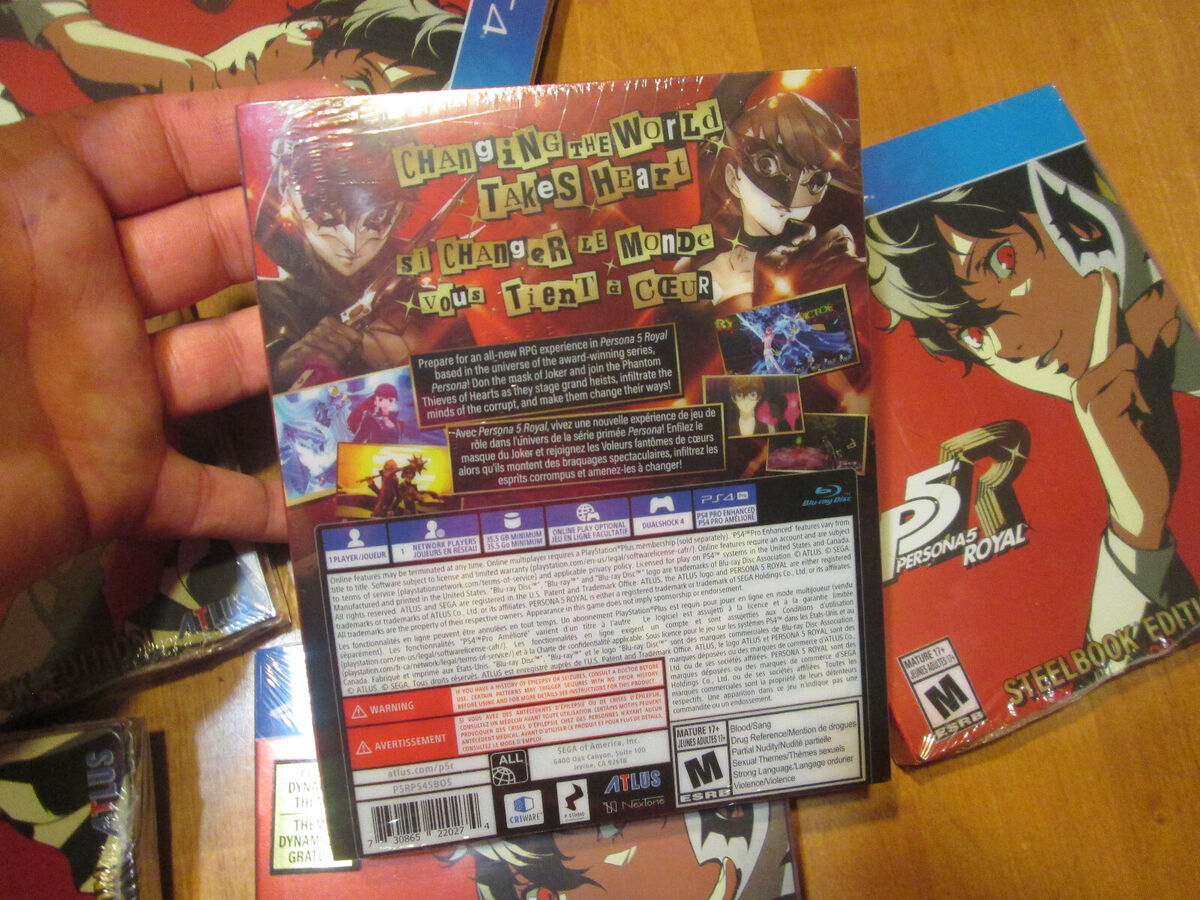 PERSONA 5 ROYAL PS4 STEELBOOK EDITION P5R US LIMITED LAUNCH PERSONA 5 ROYAL PS4 STEELBOOK EDITION P5R US LIMITED LAUNCH