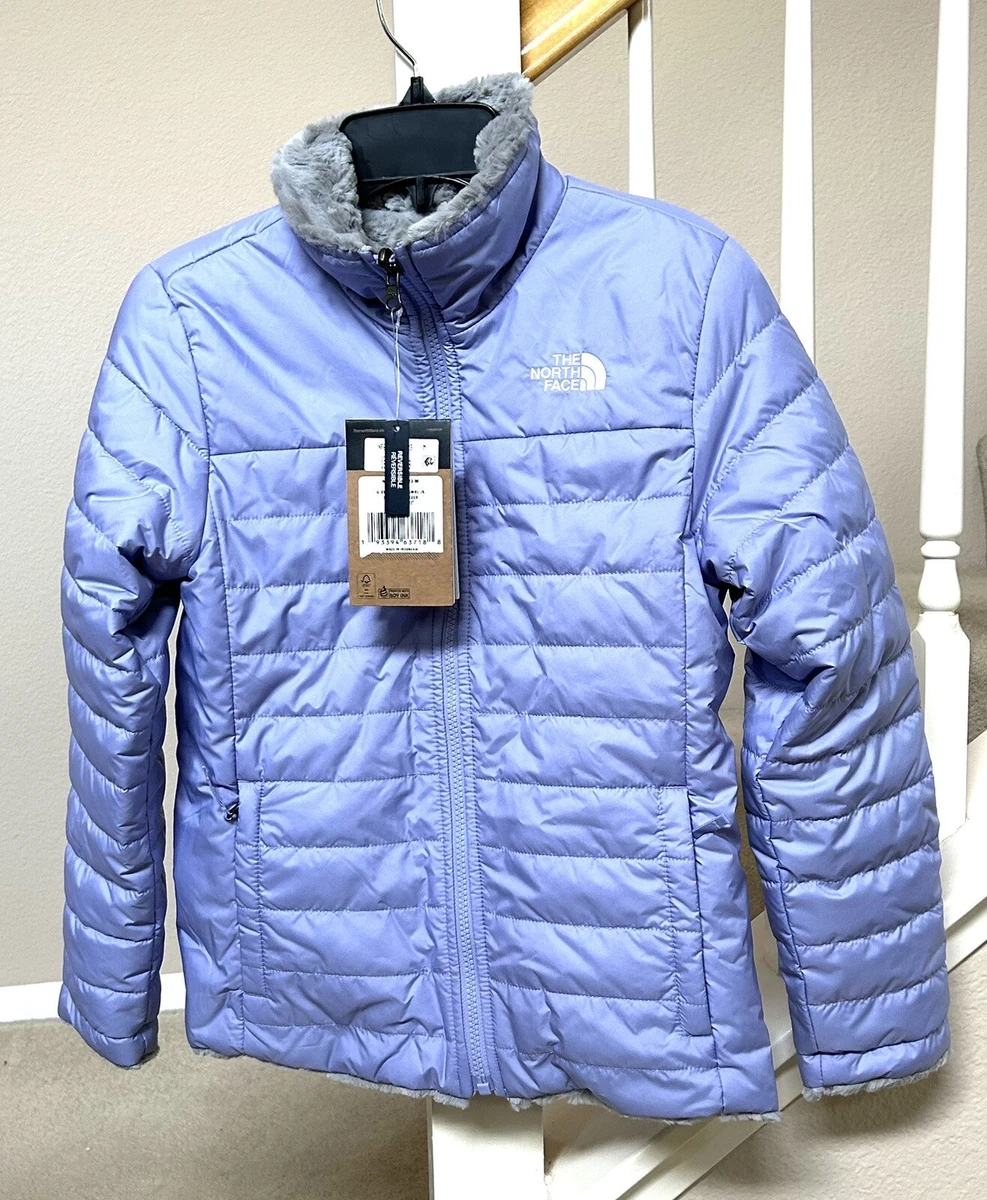 The North Face Big Girls Reversible Mossbud Swirl Jacket Lavender Size M 10 12