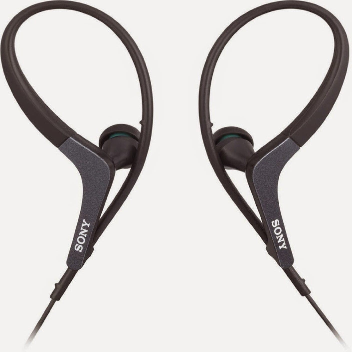 Sony Mdr-as400ex Gym Sports Loop Hangers Active Headphones Black 