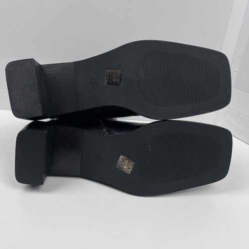 Truffle Collection faux leather square toe mid heel ankle Black boot Wm Size 41 - 第 6/7 張圖片