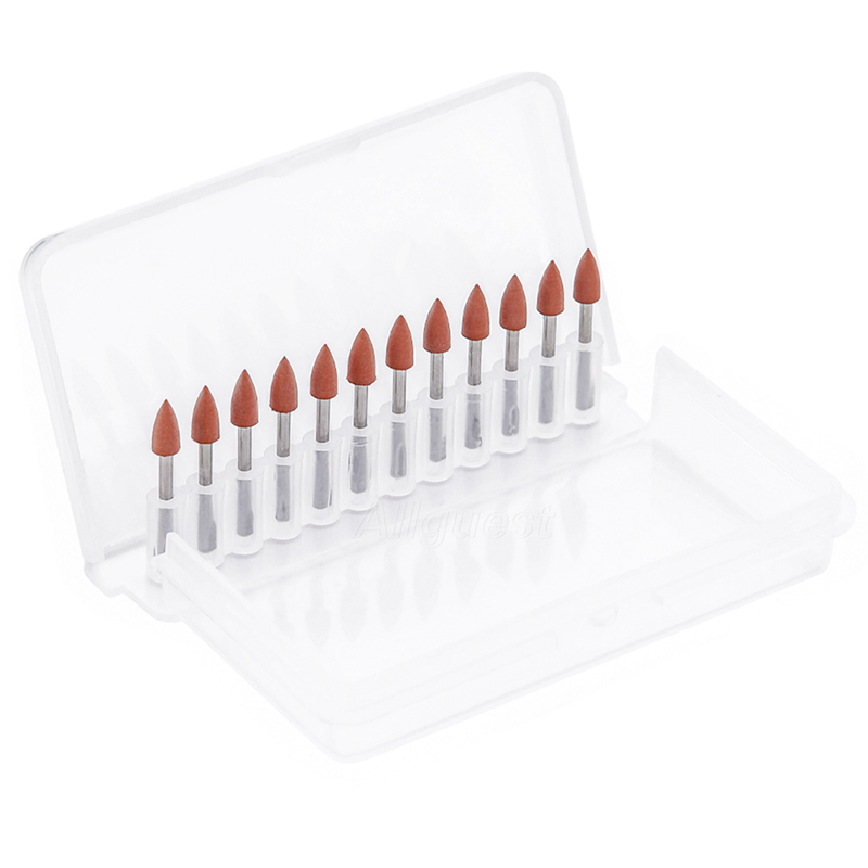 12pcs Dental Brownie Polishers Friction Grip FG Burs Mini Points