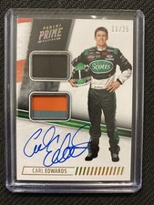 2019 Prime Carl Edwards On Card Auto Autograph #/25 Dual Relic