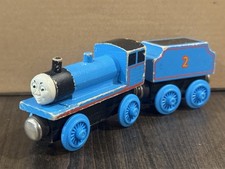 Thomas The Tank Engine And Friends Wooden Railway 1992 Thin Funnel Edward 17