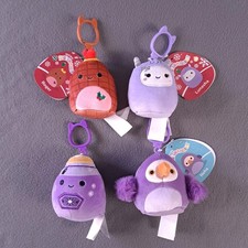 Squishmallows Backpack Clip On 3.5" Plush Mini Size Lot of 4 Jazwares