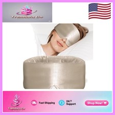 100 Mulberry Silk Sleep Mask - Large Eye Cover for Ultimate Comfort in Taupe