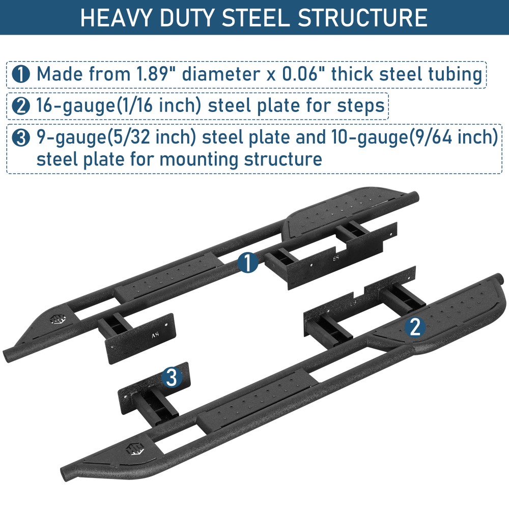2Pcs Running Boards Rock Slider Door Armor Guards for Lexus GX470