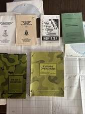 Obús m109a2A3 Manual DE COLECCIÓN 1989 LIBRO FT TODAVÍA BIEN + Mapa de trazado de artillería