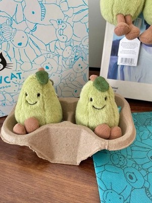 Jellycat Amuseable Pear Bag Charm Plush Keyring Fruit Gift Collectible NWT