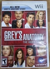 Grey's Anatomy Video Game Nintendo Wii Box And Manual