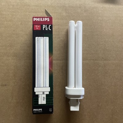 Philips PL-C 18W Energiesparlampe Warmweiß 3000K 2Pin G24d-2 neu in OVP