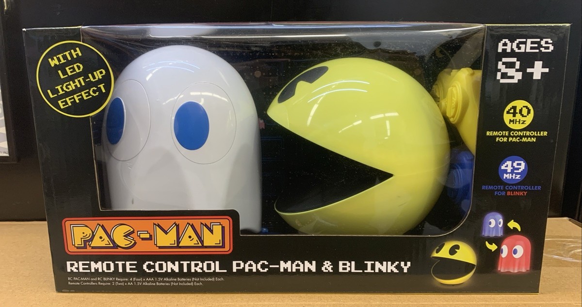 PAC-MAN + BLINKY GHOST LED Remote Control Toy Wireless Bandai