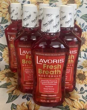 NEW 8 BOTTLES  Lavoris Fresh Breath Mouthwash Cinnamon 16.9OZ Sealed