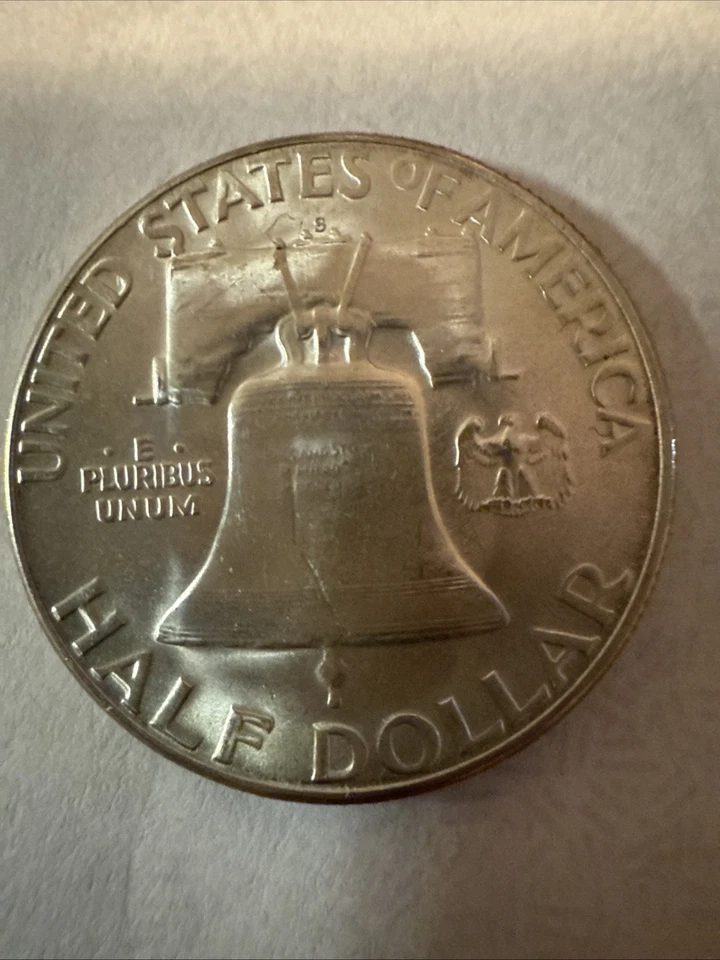 GEM BU UNCIRCULATED UNC MS 1953-S SILVER FRANKLIN HALF DOLLAR BRILLIANT LUSTER - Image 2 of 2