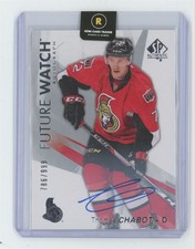 2016-17 SP Authentic Future Watch Auto /999 Thomas Chabot Rookie Auto 786/999