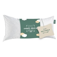 14x36 White Pillow Insert 95 Feather 5 Down Cotton USA Made Downproof Stitched