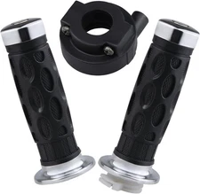 7/8inch 22mm Handlebar Throttle Twist Handle Grip Set w/Cable housing Holder
