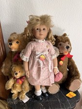 Steiff #703164 Goldilocks mit Mama-, Papa- Und baby-B&auml;r Limitierte Auflage