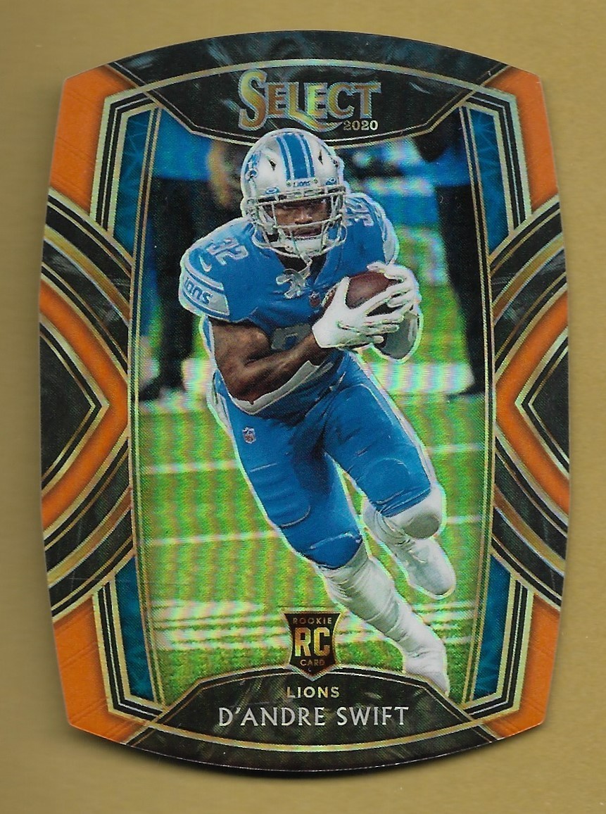 D'ANDRE SWIFT 2020 PANINI SELECT ORANGE DIECUT ROOKIE RC CARD #251 NFL BEARS
