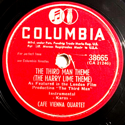Cafe Vienna Quartet - The Cafe Mozart Waltz / The Third Man Theme - 10'' Record  