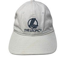 Vintage The Legacy OB Sports PUKKA White Black Baseball Hat Spellout