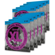 D'Addario EXL120 Nickel Super Light Electric Guitar Strings 10Pack 