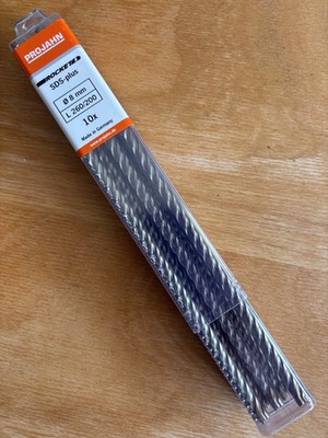 10 Stück Projahn Rocket 5 Hammerbohrer SDS plus Stein + Betonbohrer 8 x 260 mm