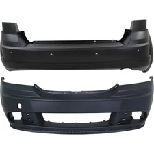 Front Rear Bumper Covers Set For 2011-2020 Dodge Journey