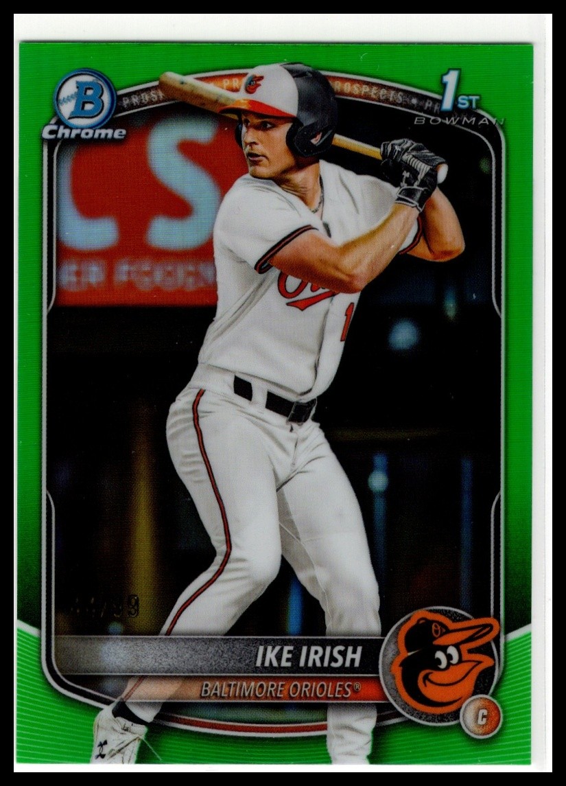 2025 Bowman Draft #BDC-16 Ike Irish Chrome Green Refractor #/99
