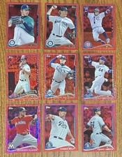 9 Topps 2014 RED HOT FOIL Iwakuma Hellickson Alvarez Farquhar Medica Simmons